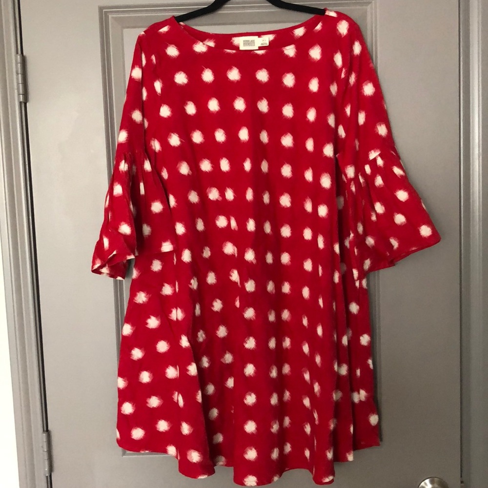 Polka dot shift dress